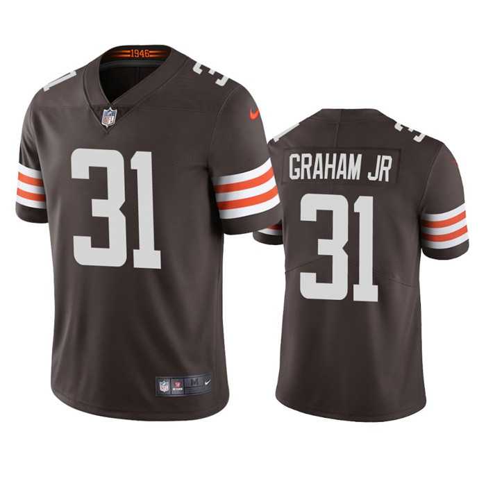 Men & Women & Youth Cleveland Browns #31 Thomas Graham Jr. Brown Vapor Untouchable Limited Jersey->cleveland browns->NFL Jersey